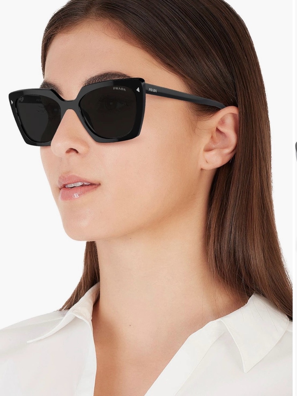 Prada Black Oversized Square Sunglasses